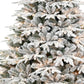 6.5' White Pre Lit Full Flocked Fir Christmas Tree
