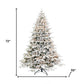 6.5' White Pre Lit Full Flocked Fir Christmas Tree