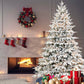 5' White Pre Lit Full Flocked Fir Christmas Tree
