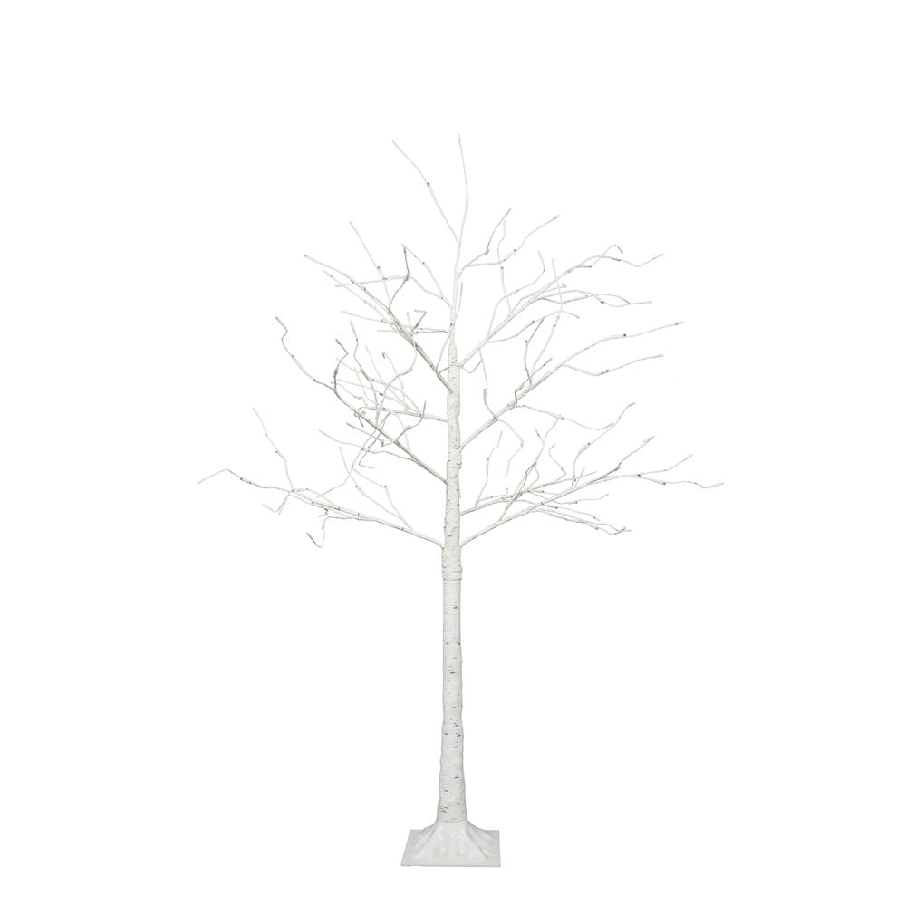 Set Of Three White Pre Lit Sparse Birch Trees