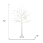 Set Of Three White Pre Lit Sparse Birch Trees