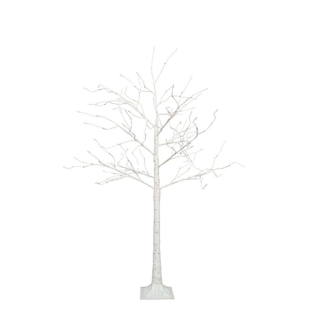 Set Of Three White Pre Lit Sparse Birch Trees
