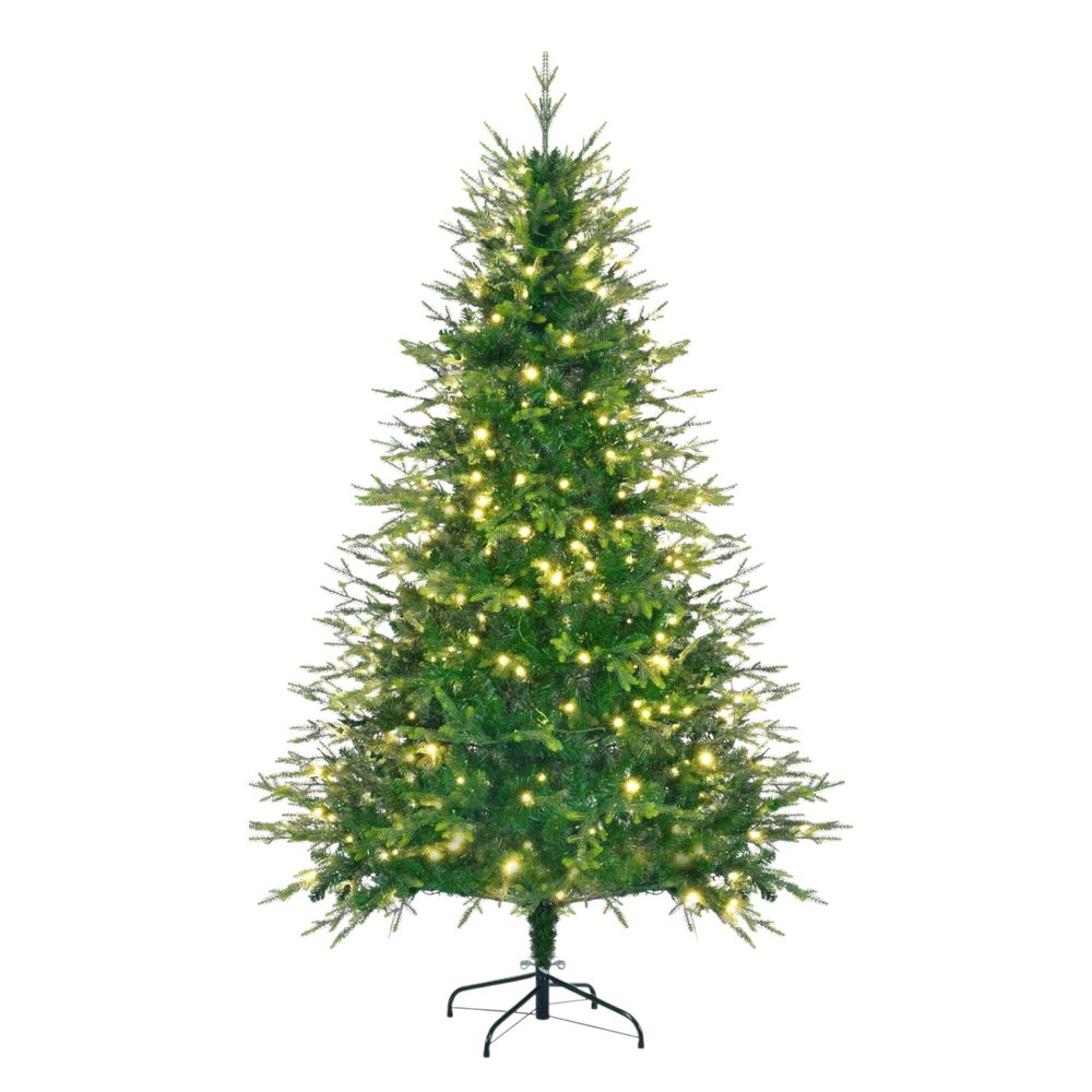 6' Pre Lit Full Spruce Christmas Tree With Decorations