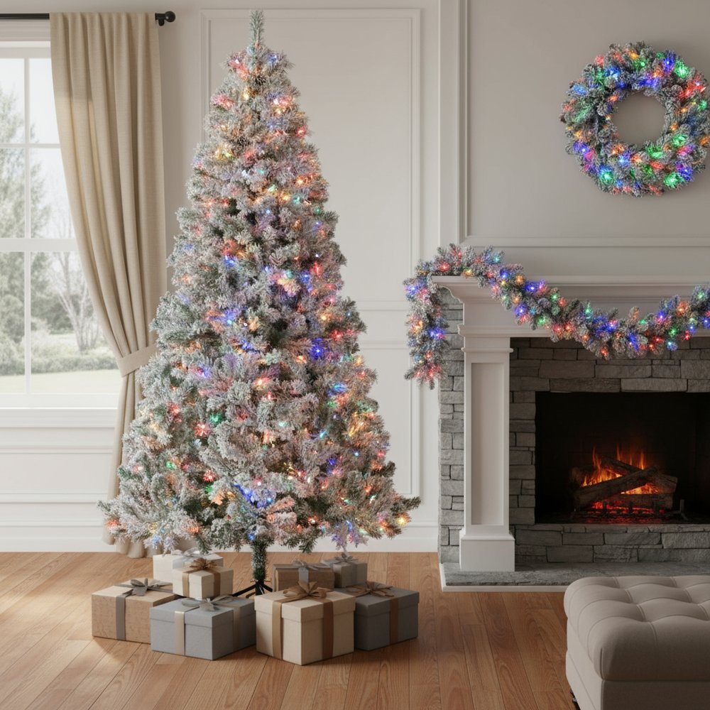 6' Pre Lit Full Spruce Christmas Tree With Decorations