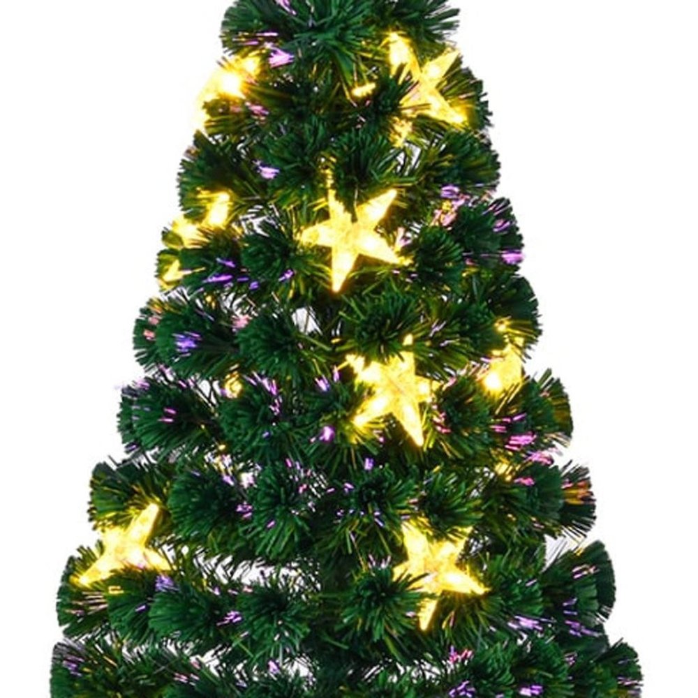 7' Pre Lit Full Spruce Christmas Tree With Decorations