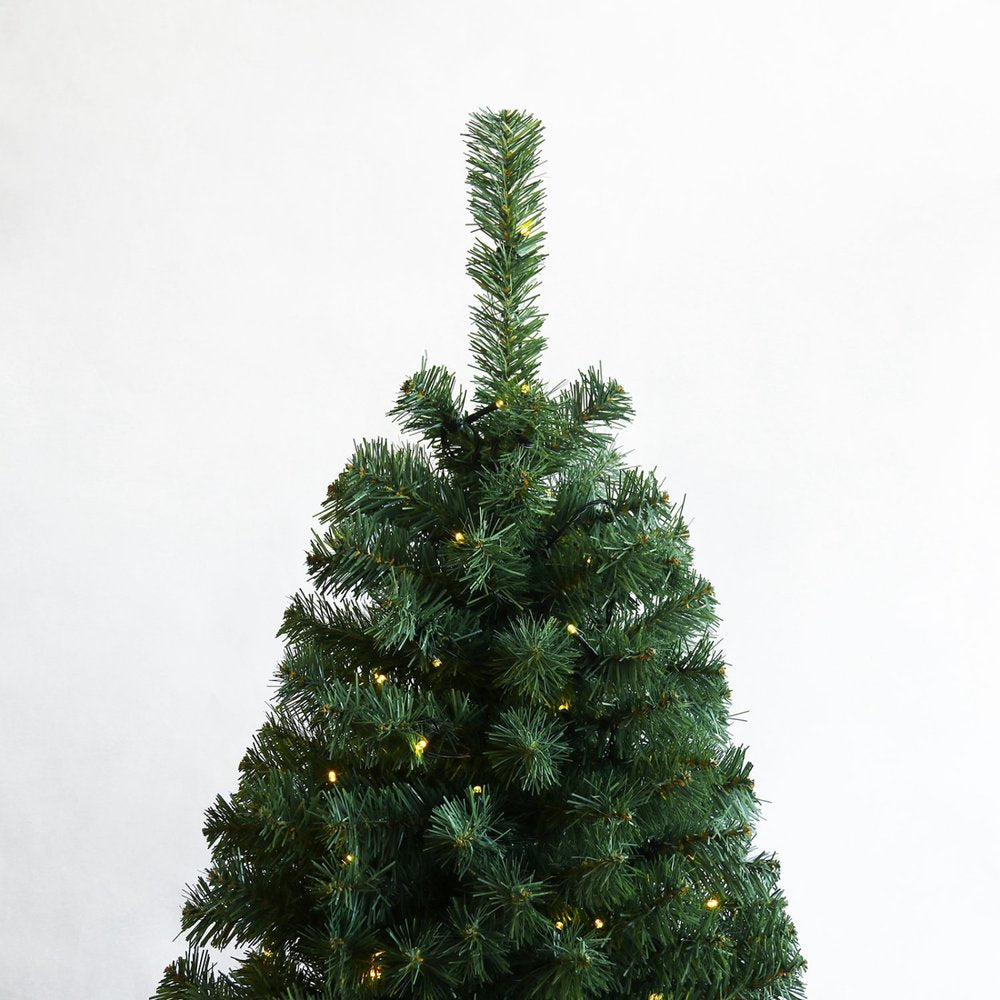 6' Pre Lit Full Spruce Christmas Tree