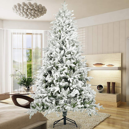 7' White Full Spruce Christmas Tree