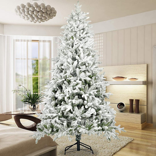 7' White Full Spruce Christmas Tree