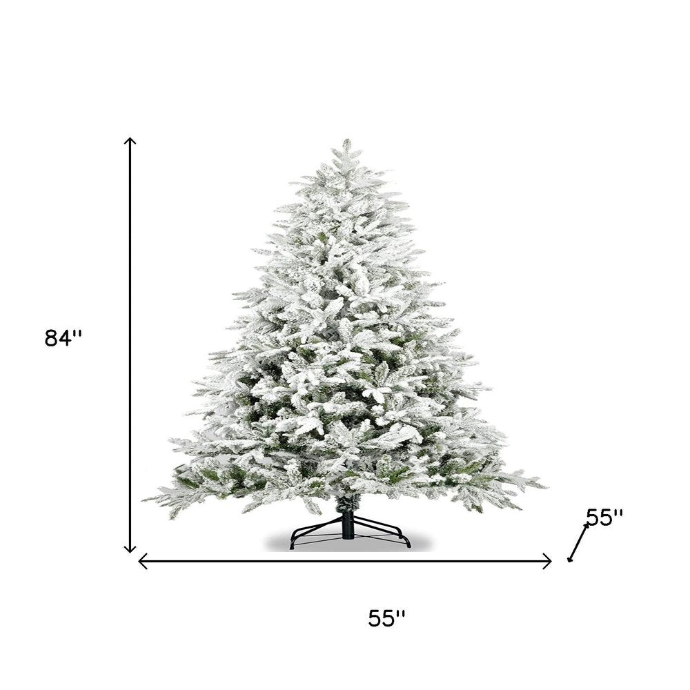 7' White Full Spruce Christmas Tree
