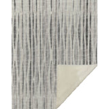 50" X 70" Beige And Charcoal Striped Microfiber Plush Throw Blanket