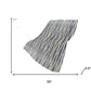 50" X 70" Pacific Blue And Brown Striped Polyester Woven Plush Throw Blanket
