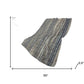 50" X 70" Brown And Blue Striped Polyester Woven Plush Throw Blanket