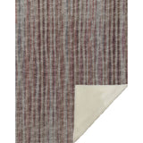 50" X 70" Burgundy And Beige Striped Microfiber Plush Throw Blanket