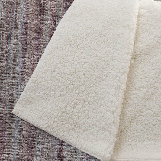 50" X 70" Burgundy And Beige Striped Polyester Woven Plush Throw Blanket