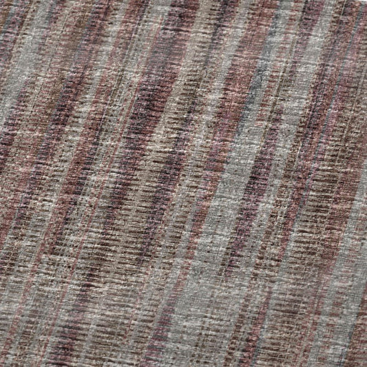50" X 70" Burgundy And Beige Striped Microfiber Plush Throw Blanket