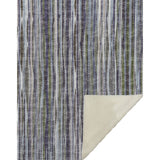 50" X 70" Plum And Ivory Striped Microfiber Plush Throw Blanket