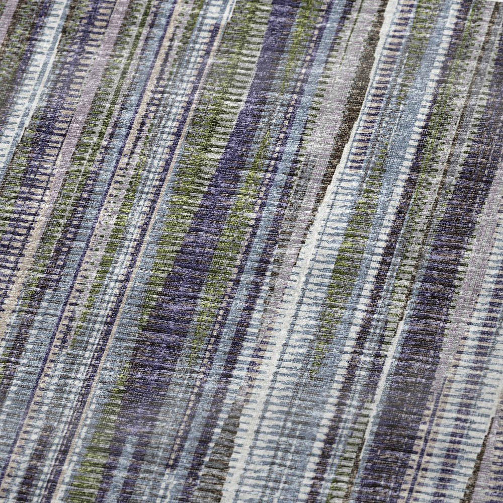 50" X 70" Plum And Ivory Striped Polyester Woven Plush Throw Blanket