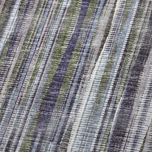 50" X 70" Plum And Ivory Striped Microfiber Plush Throw Blanket