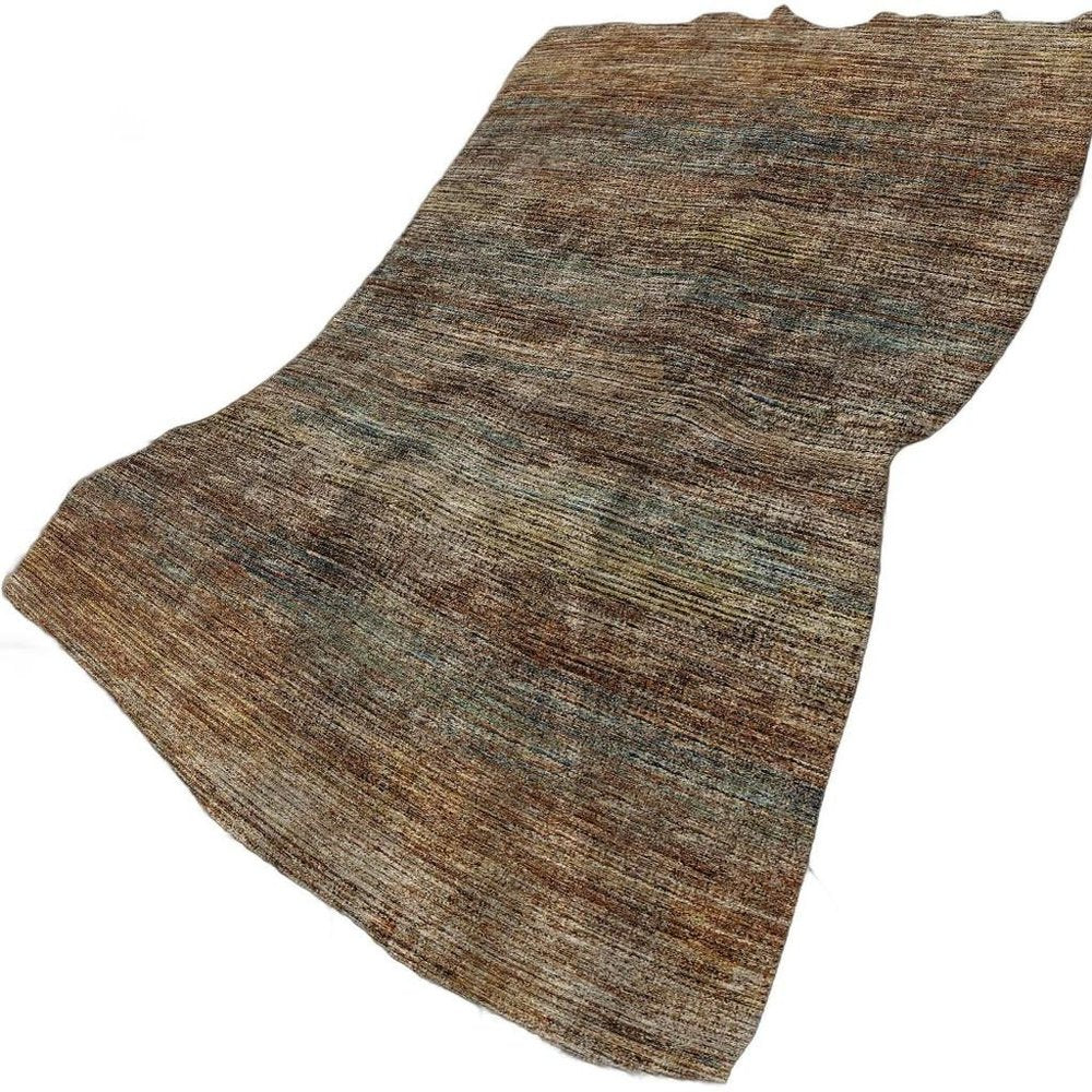 50" X 70" Brown And Blue Abstract Polyester Woven Plush Throw Blanket