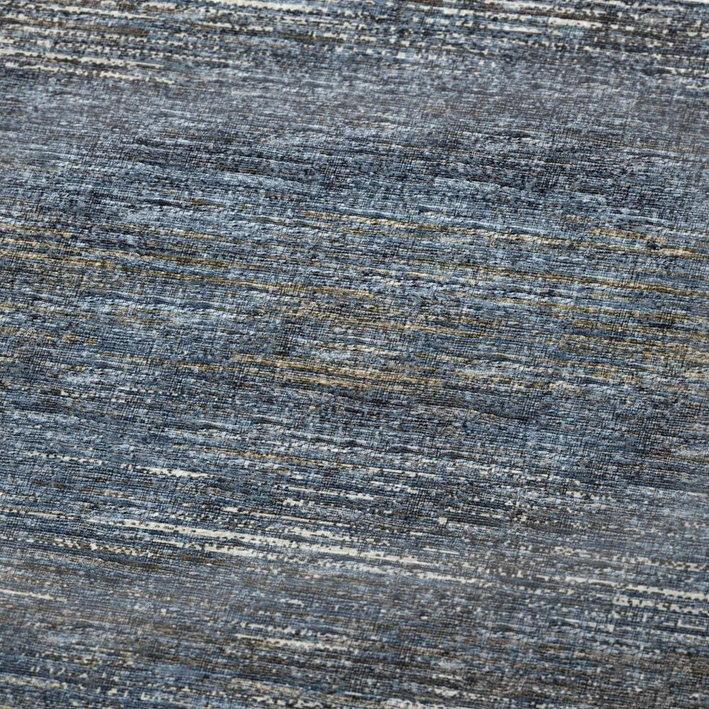 50" X 70" Blue And Gold Abstract Plush Throw Blanket