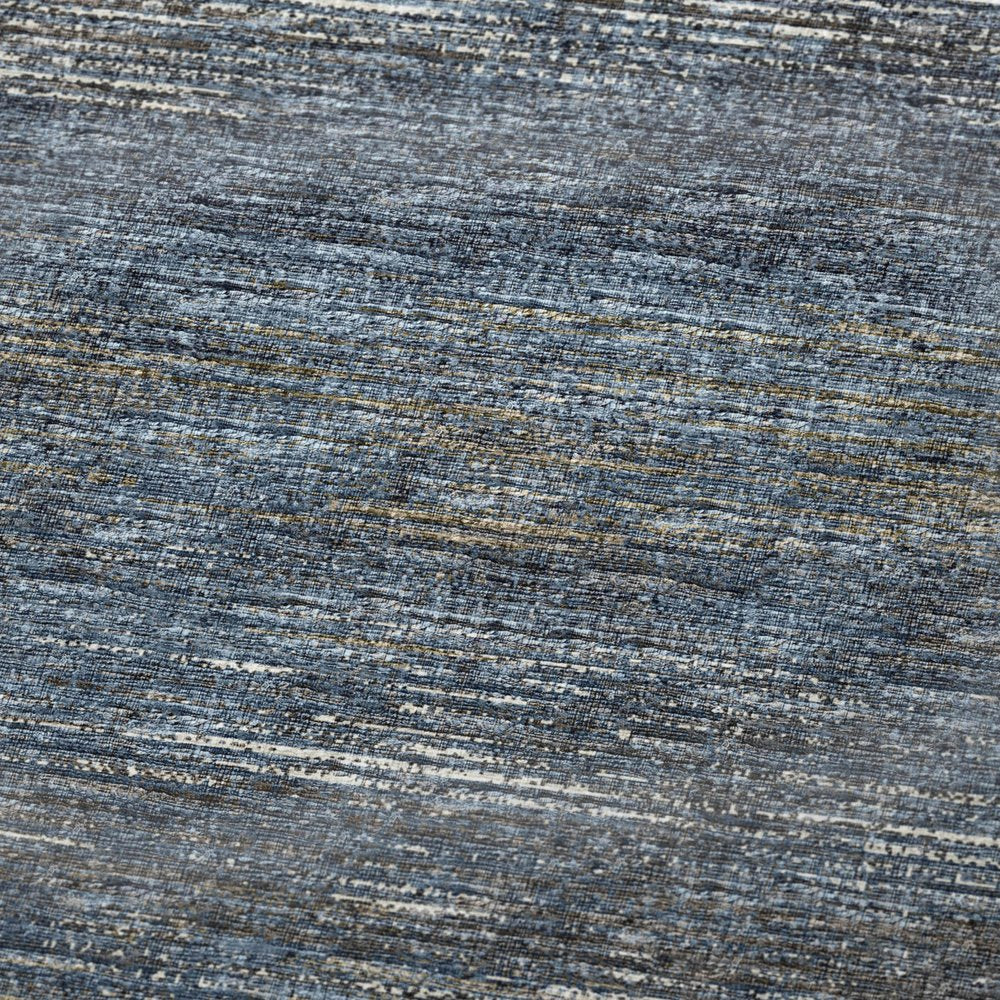 50" X 70" Blue And Gold Abstract Polyester Woven Plush Throw Blanket