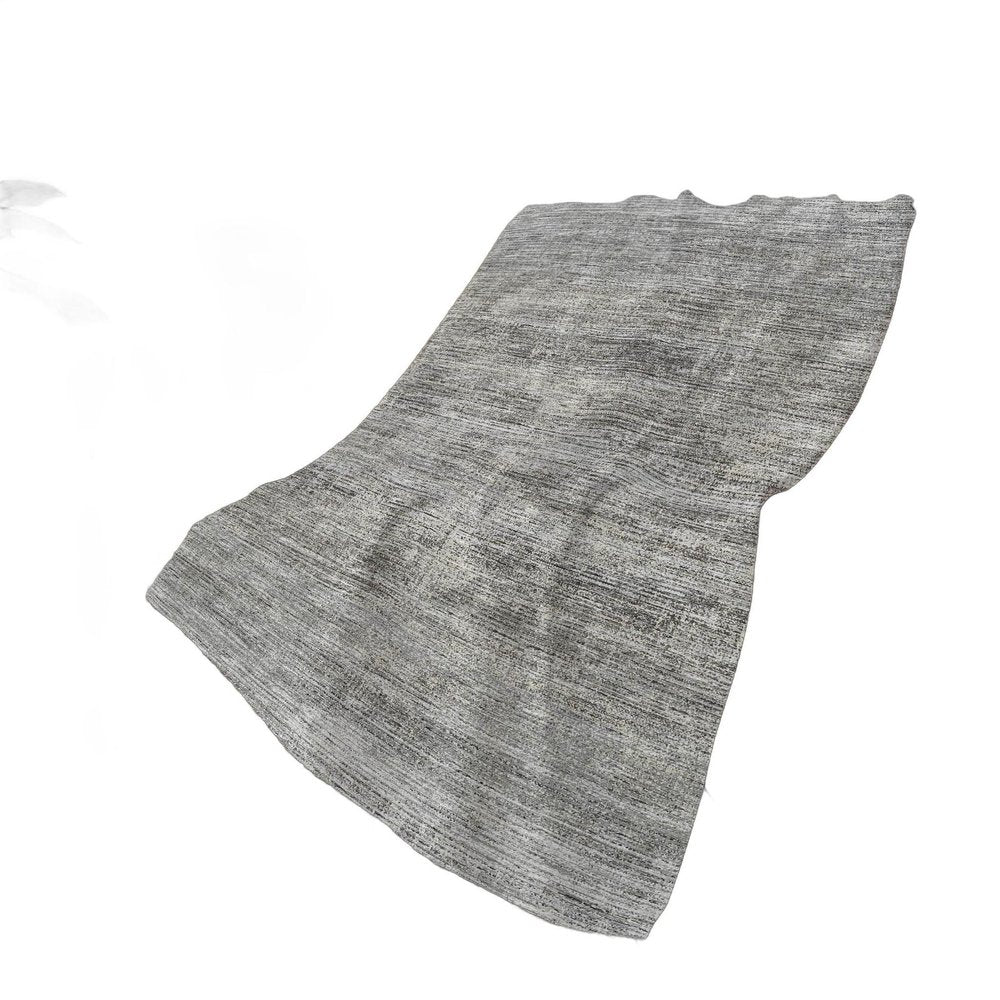 50" X 70" Silver And Gray Abstract Polyester Woven Plush Throw Blanket