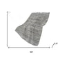 50" X 70" Silver And Gray Abstract Polyester Woven Plush Throw Blanket