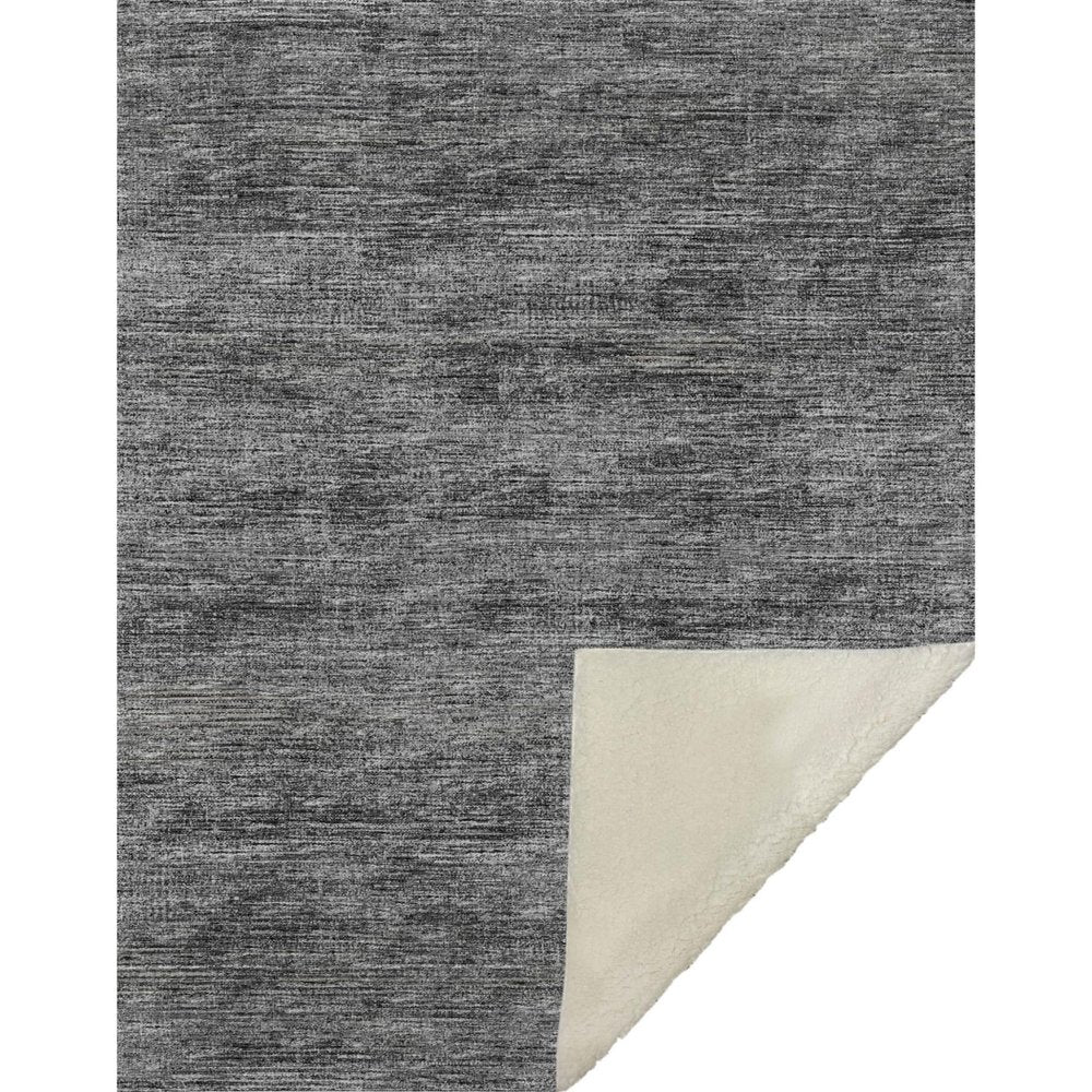 50" X 70" Gray And Silver Abstract Microfiber Plush Throw Blanket