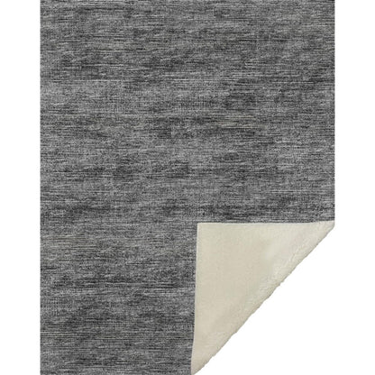50" X 70" Gray And Silver Abstract Microfiber Plush Throw Blanket