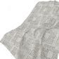 50" X 70" Beige And Charcoal Geometric Polyester Woven Plush Throw Blanket