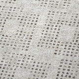 50" X 70" Beige And Charcoal Geometric Polyester Woven Plush Throw Blanket