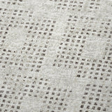 50" X 70" Beige And Charcoal Geometric Polyester Woven Plush Throw Blanket