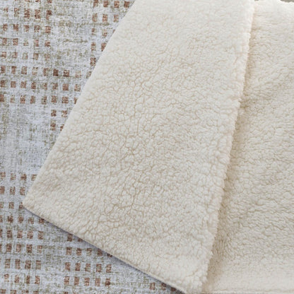 50" X 70" Cinnamon And Beige Geometric Polyester Woven Plush Throw Blanket