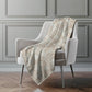 50" X 70" Cinnamon And Beige Geometric Polyester Woven Plush Throw Blanket