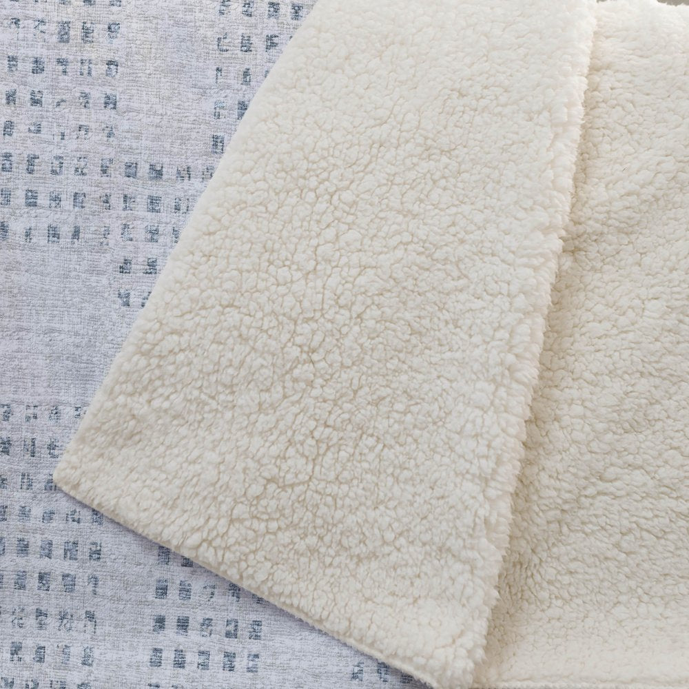 50" X 70" Silver And Blue Geometric Polyester Woven Plush Throw Blanket