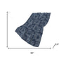50" X 70" Blue And Ivory Geometric Polyester Woven Plush Throw Blanket