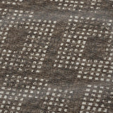50" X 70" Brown And Ivory Geometric Polyester Woven Plush Throw Blanket