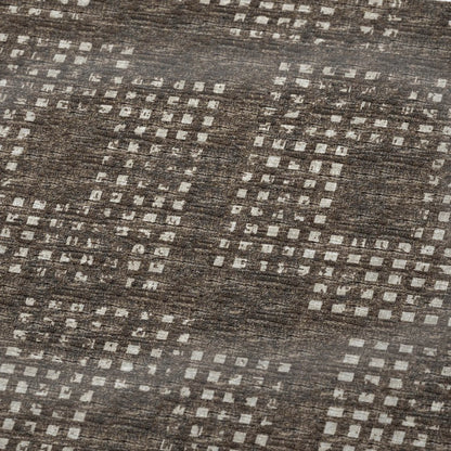 50" X 70" Brown And Ivory Geometric Polyester Woven Plush Throw Blanket