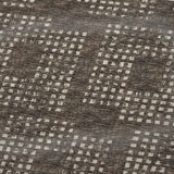 50" X 70" Brown And Ivory Geometric Polyester Woven Plush Throw Blanket