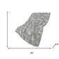 50" X 70" Gray And Silver Geometric Polyester Woven Plush Throw Blanket