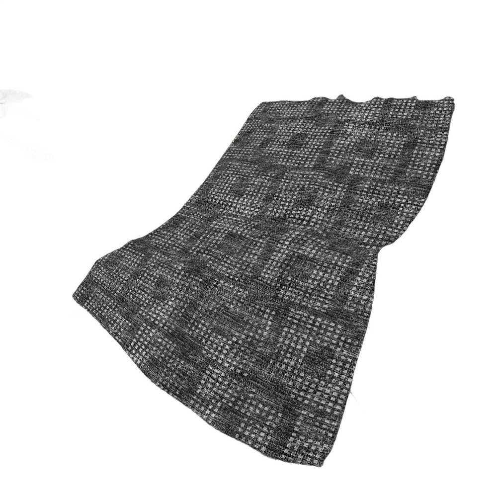50" X 70" Black And Silver Geometric Polyester Woven Plush Throw Blanket