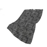 50" X 70" Black And Silver Geometric Polyester Woven Plush Throw Blanket