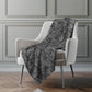 50" X 70" Black And Silver Geometric Polyester Woven Plush Throw Blanket