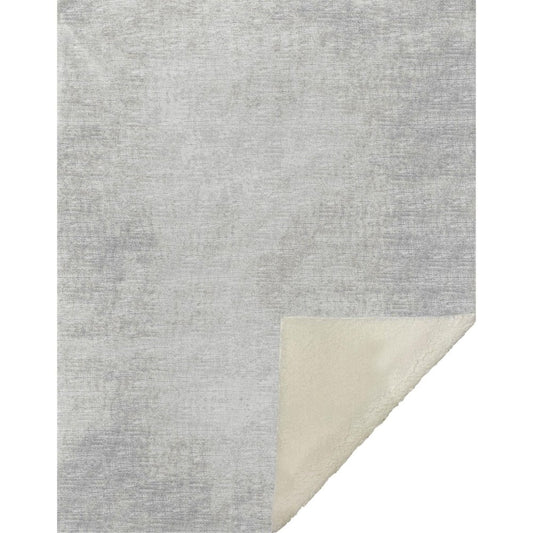 50" X 70" Gray And Silver Abstract Microfiber Plush Throw Blanket