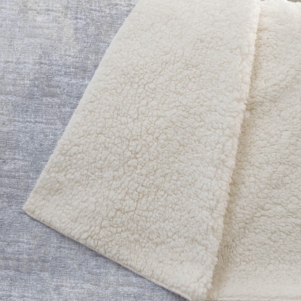 50" X 70" Gray And Silver Abstract Polyester Woven Plush Throw Blanket