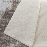 50" X 70" Brown And Beige Abstract Polyester Woven Plush Throw Blanket