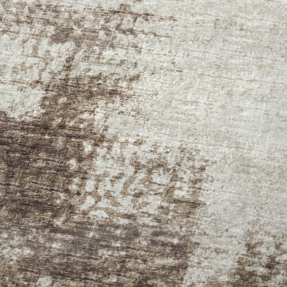 50" X 70" Brown And Beige Abstract Polyester Woven Plush Throw Blanket