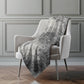 50" X 70" Black And Beige Abstract Polyester Woven Plush Throw Blanket