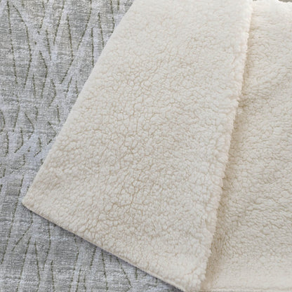 50" X 70" Beige And Gray Abstract Polyester Woven Plush Throw Blanket