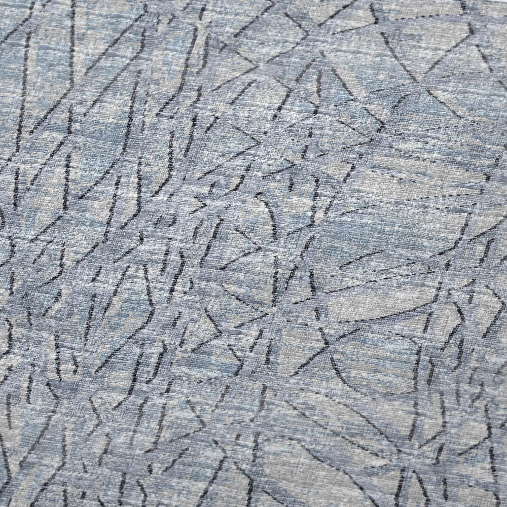 50" X 70" Blue And Beige Abstract Microfiber Plush Throw Blanket